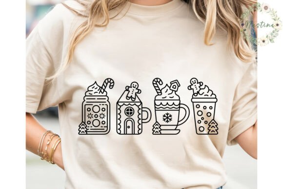 Christmas Coffee Cheer PNG Clipart & Illustrations