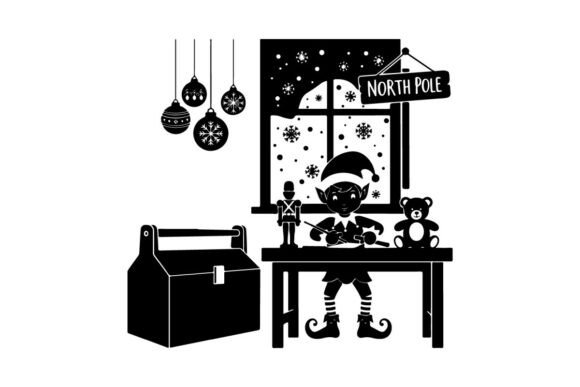 Christmas Elf Silhouette Illustrations Review