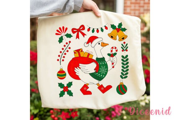 Christmas Goose Sublimation Design & Illustrations