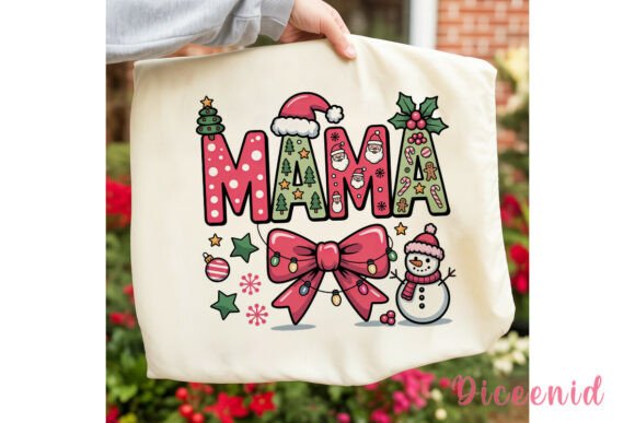 Christmas Mama Festive Letters PNG & Illustrations