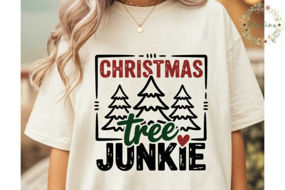 Christmas Tree Junkie Sublimation Design & Illustrations