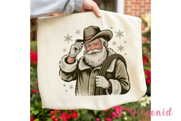 Cowboy Santa Christmas PNG Clipart & Illustrations
