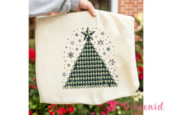 Distressed Bow Christmas Tree PNG Illustrations
