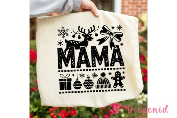 Distressed Mama Christmas PNG Clipart Review