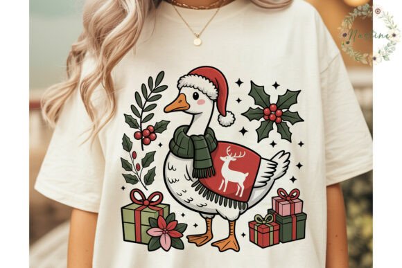 Festive Christmas Goose PNG Clipart Review