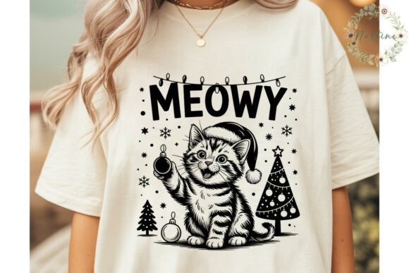 Meowy Christmas Kitten PNG Clipart & Illustrations