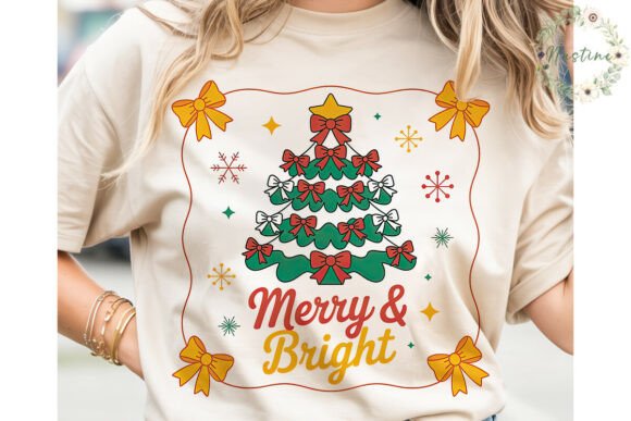 Merry Bright Christmas Tree PNG & Illustrations