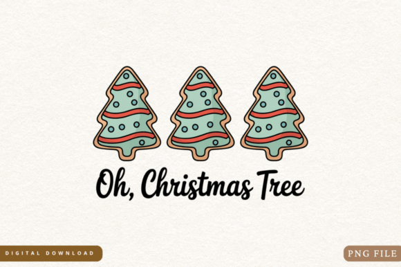 Oh, Christmas Tree Cake PNG Design & Illustrations