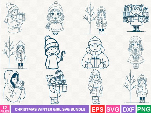 Review: Christmas Winter Girl SVG Bundle Illustrations