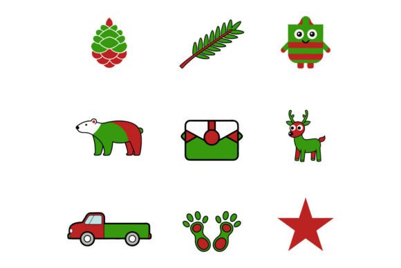 Review: Modern Festive Christmas Vector Icon Set Freebies