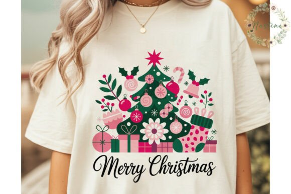 Reviewing Trendy Pink Green Christmas PNG Clipart for Stitching