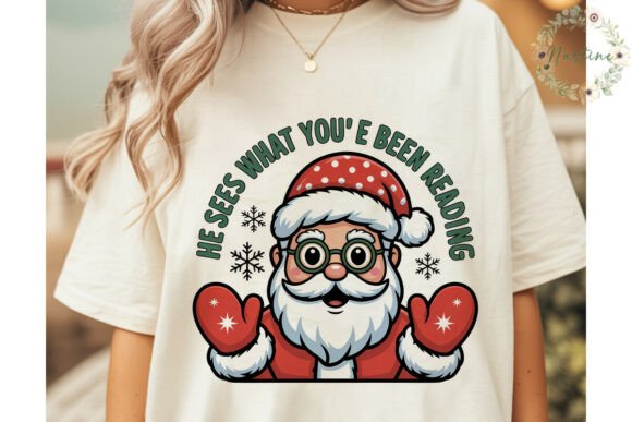 Santa Reading Clipart: Festive Illustrations